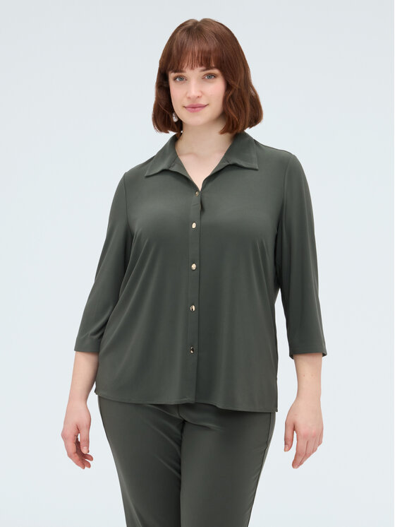 Fiorella Rubino Fiorella Rubino Koszula 5005L000168N035 Zielony Regular Fit