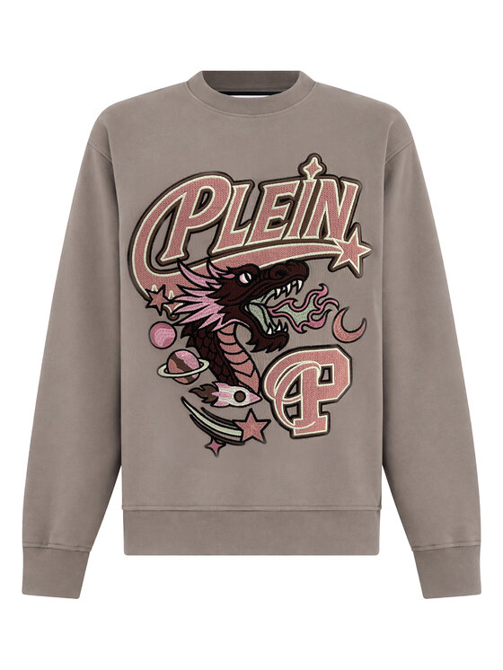 PHILIPP PLEIN PHILIPP PLEIN Mikina 31290 Béžová Regular Fit