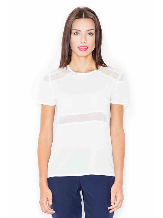 FIGL FIGL Blúzka M468 Biela Regular Fit