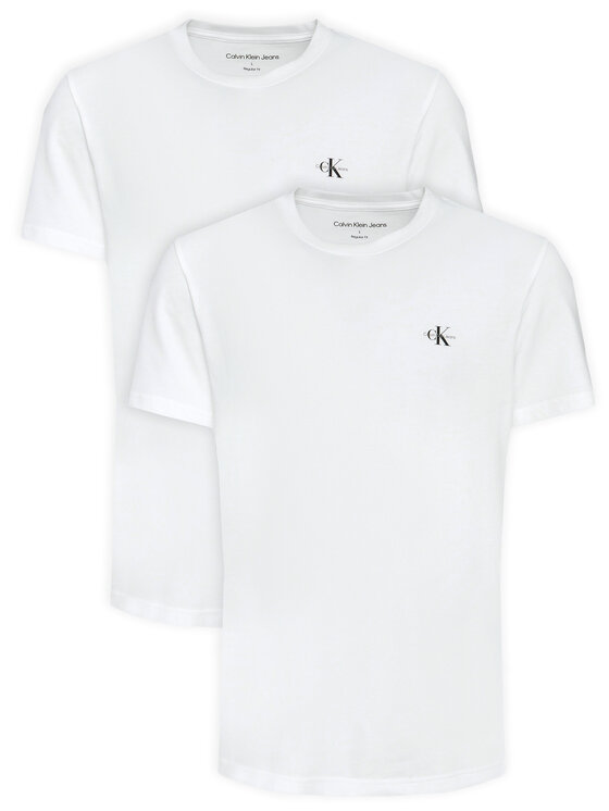 Calvin Klein Jeans Calvin Klein Jeans 2er-Set T-Shirts Monologo J30J320199 Weiß Regular Fit