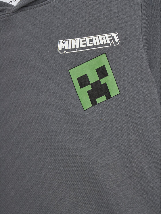NAME IT NAME IT Bluza Jacot MINECRAFT 13238540 Szary Regular Fit