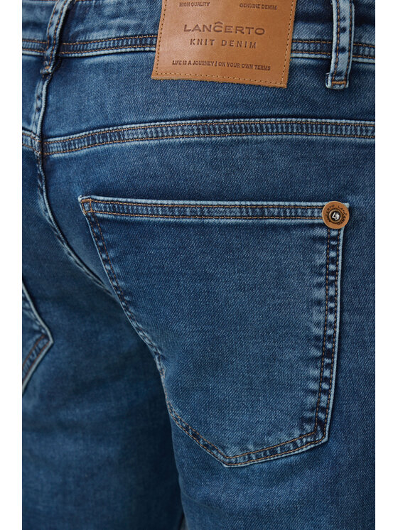 Lancerto Lancerto Spodnie materiałowe Guido SP113225000013 Niebieski Slim Fit