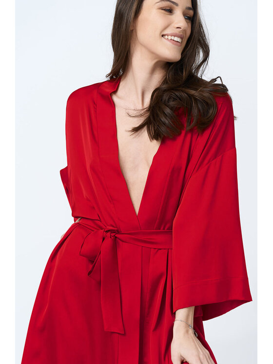 Love and Hate Love and Hate Szlafrok Dora Red Czerwony Ladies Fit