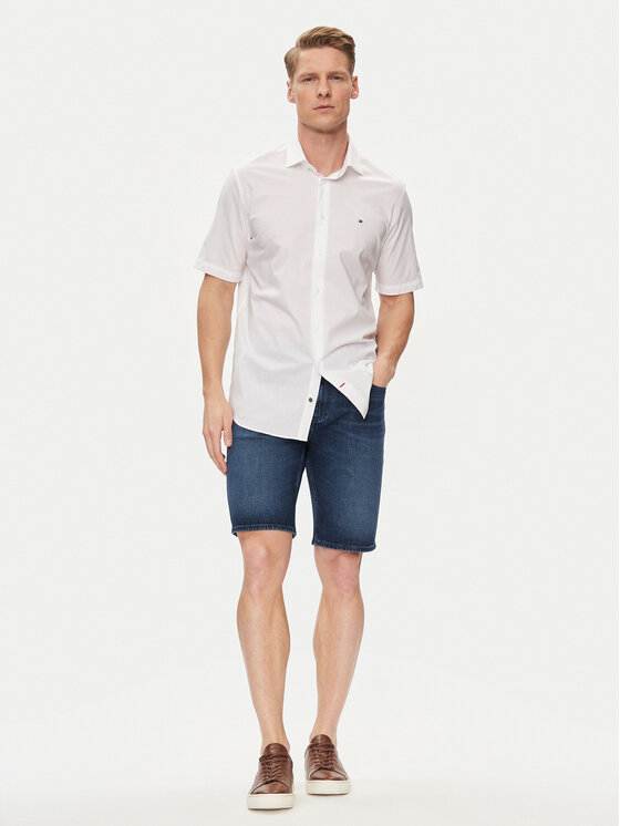 Tommy Hilfiger Tommy Hilfiger Särk Core MW0MW34626 Valge Regular Fit