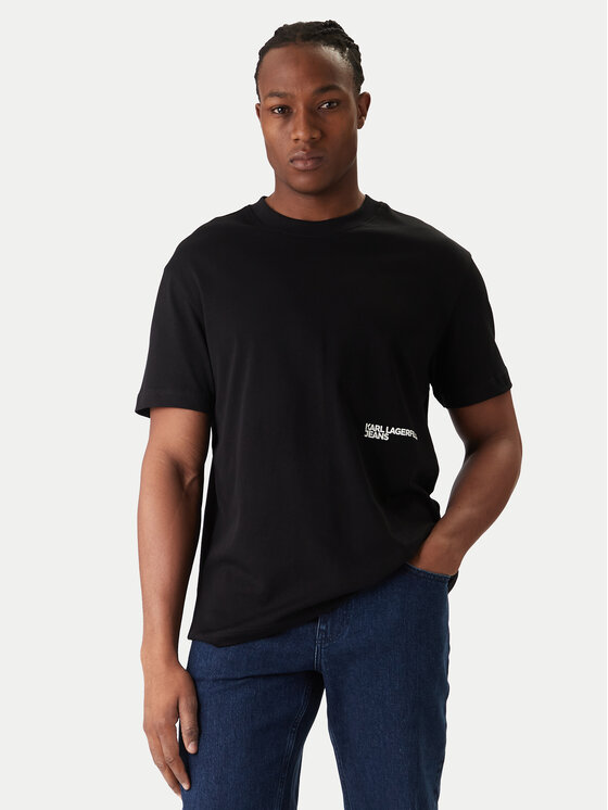 Karl Lagerfeld Jeans Karl Lagerfeld Jeans Tricou B1M17069 Negru Regular Fit