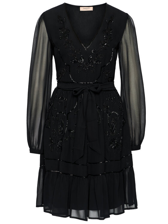 TWINSET TWINSET Coctailkleid 202TP235B Schwarz Regular Fit