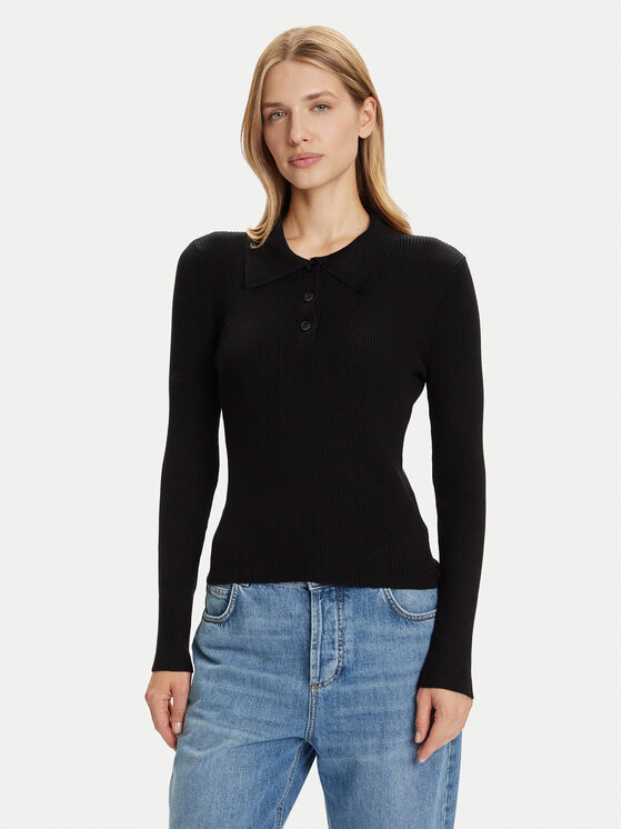 Vero Moda Vero Moda Pulover Siljerib 10336674 Negru Slim Fit