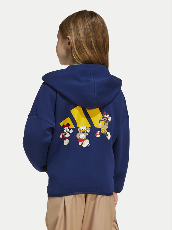 adidas adidas Bluză Disney Mickey Mouse JD4554 Bleumarin Loose Fit