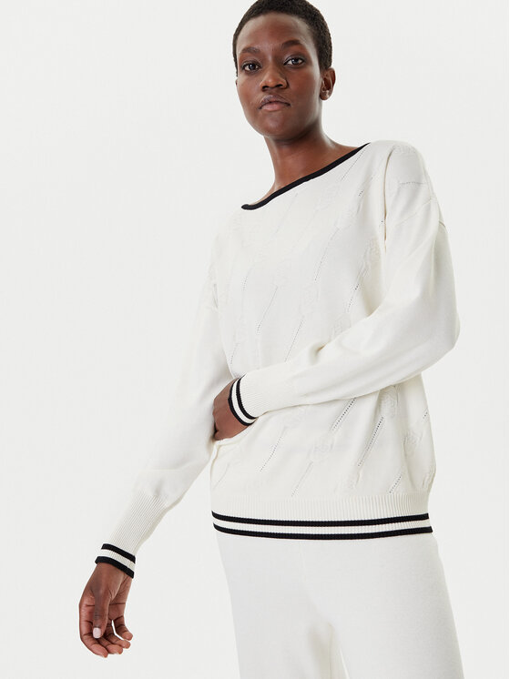 Liu Jo Sport Liu Jo Sport Sweter TF5206 MS63L Écru Regular Fit