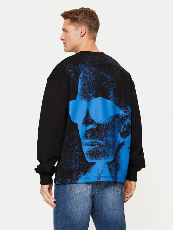 Karl Lagerfeld Jeans Karl Lagerfeld Jeans Μπλούζα A1M20070 Μαύρο Relaxed Fit