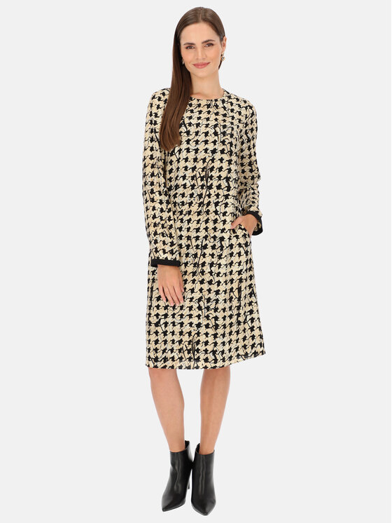 L’AF L’AF Sukienka elegancka Stefani Beżowy Regular Fit