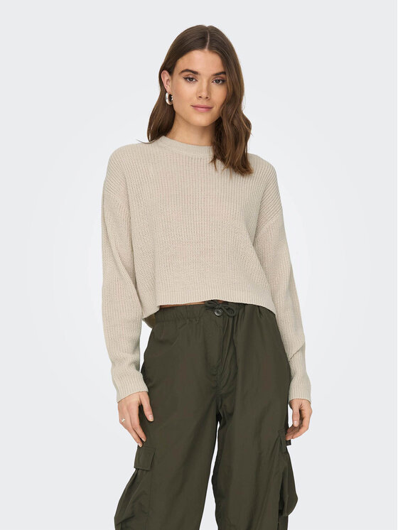 ONLY ONLY Kampsun Malavi 15284453 Beež Regular Fit