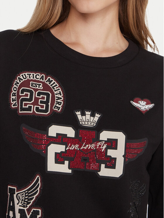 Aeronautica Militare Aeronautica Militare Футболка 242FE1970DF567 Чорний Regular Fit