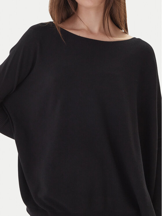Kontatto Kontatto Sweter 3M0802C Czarny Relaxed Fit