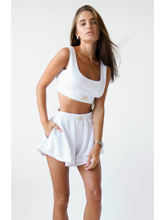 MissDenim MissDenim Komplet top i spodenki Flippy Set Biały Basic Fit