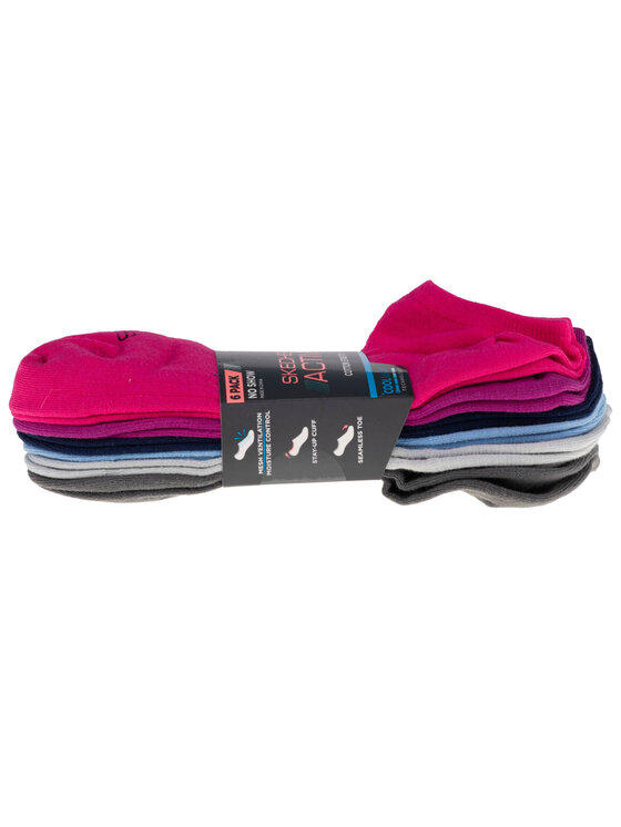 Skechers Skechers Skarpety Niskie Męskie Skechers 6pk Womens No Show Socks Kolorowy