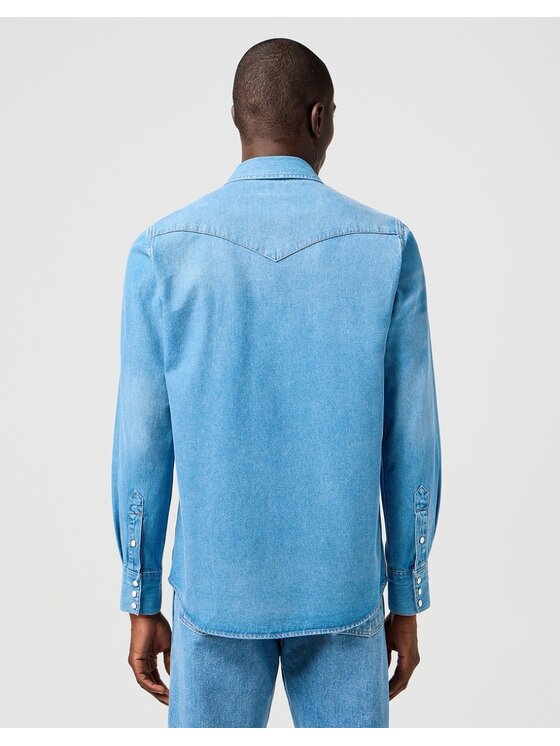Wrangler Wrangler Camicia WESTERN SHIRT Blu Regular Fit