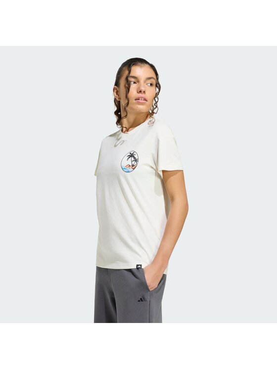 adidas adidas T-Shirt 163170 Biały Regular Fit