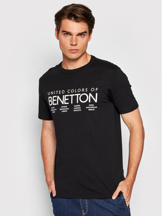 United Colors Of Benetton United Colors Of Benetton Majica 3096J17H6 Črna Regular Fit