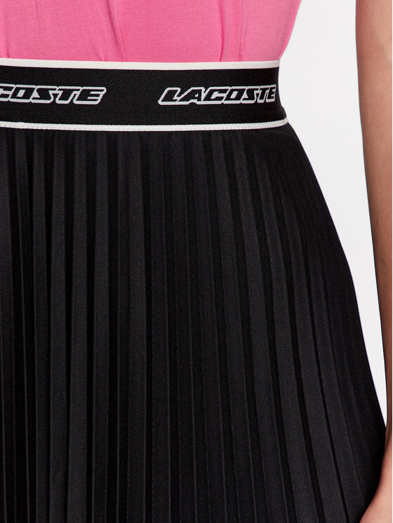 Lacoste Lacoste Plesirana suknja JF4342 Crna Regular Fit