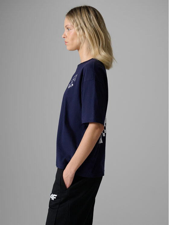 4F 4F T-Shirt MILANO CORTINA Granatowy Loose Fit