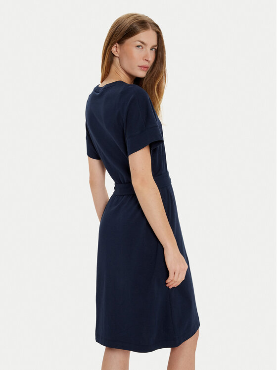Tommy Hilfiger Tommy Hilfiger Kleid für den Alltag WW0WW45183 Dunkelblau Regular Fit
