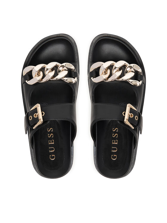 Guess Guess Klapki FLJFT5 ELE03 Czarny