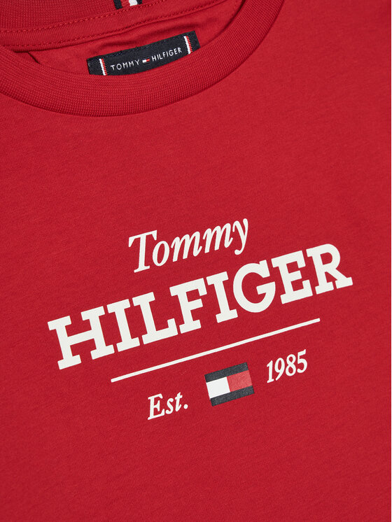 Tommy Hilfiger Tommy Hilfiger Marškinėliai KB0KB09356 S Raudona Regular Fit
