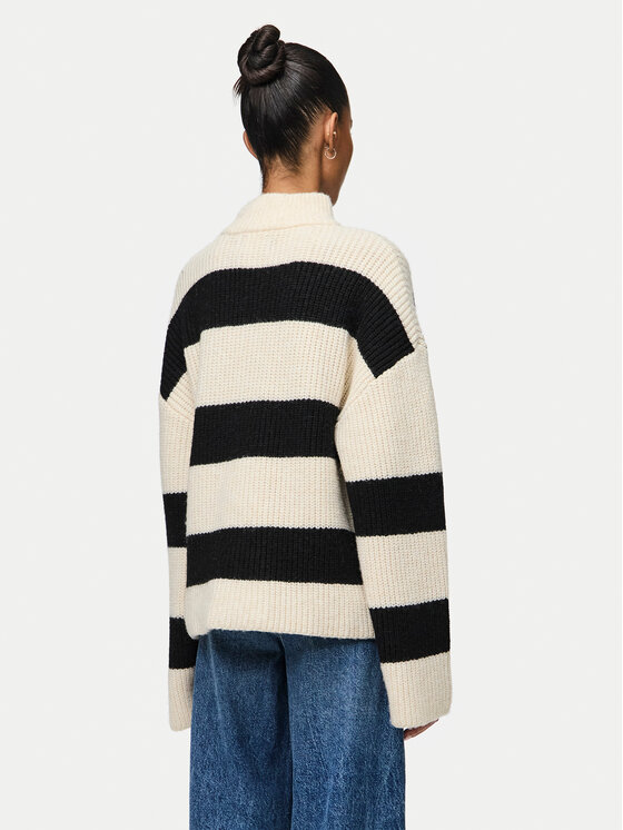 Pieces Pieces Sweter Nalini 17151182 Beżowy Regular Fit