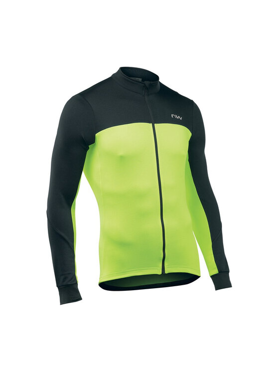 Koszulka rowerowa Northwave, Rozmiar XL, Czarny, Force 2 Jersey Ls Full Zip