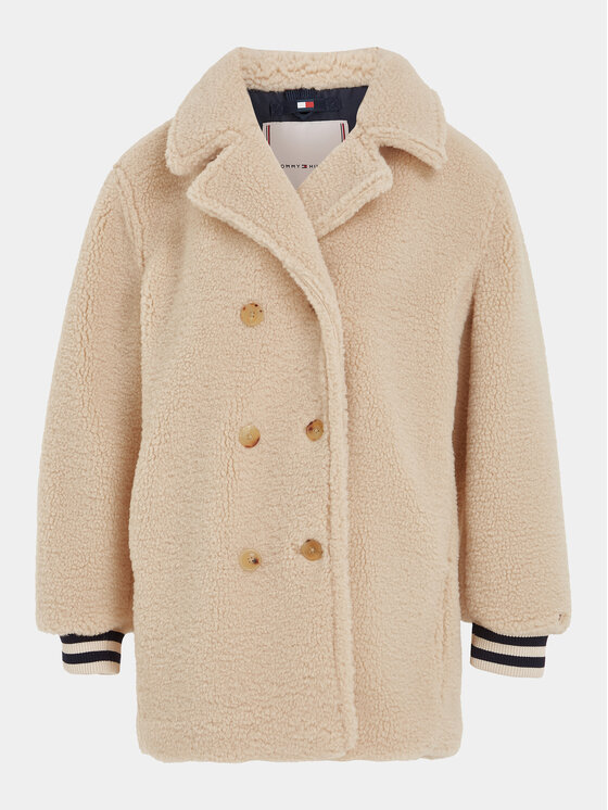 Tommy Hilfiger Tommy Hilfiger Cappotto in shearling KG0KG07544 Beige Regular Fit