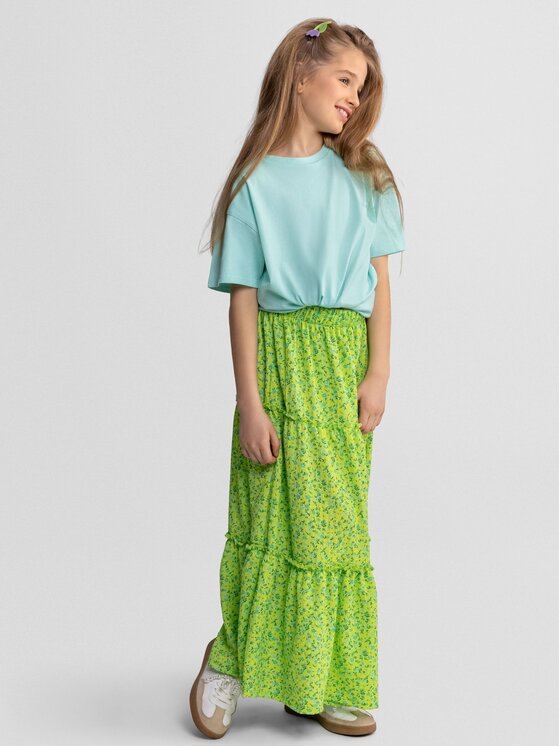 minoti minoti Spódnica maxi 30SKIRT150 Zielony Regular Fit