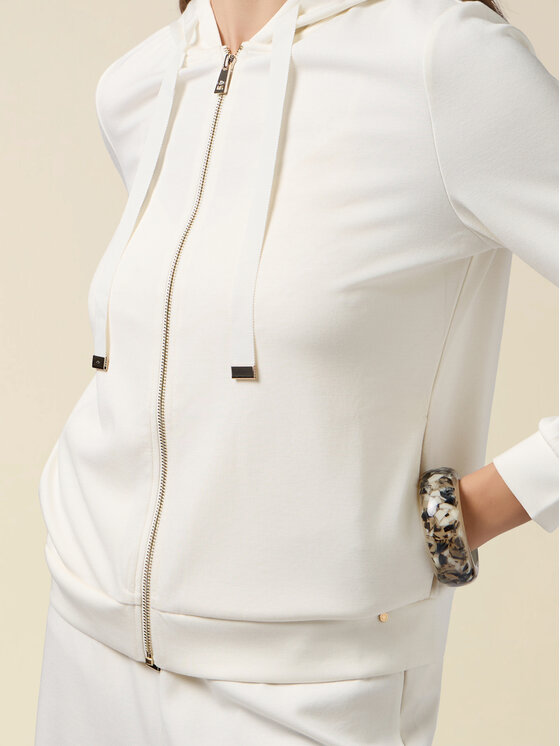 Oltre Oltre Bluza G876J004315N011 Biały Regular Fit
