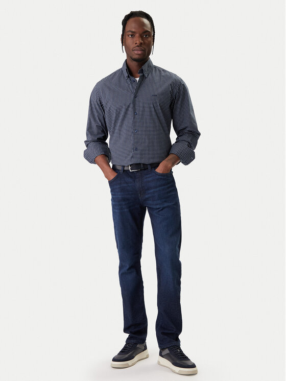 BOSS BOSS Camicia Ricoplus 50556464 Blu scuro Regular Fit