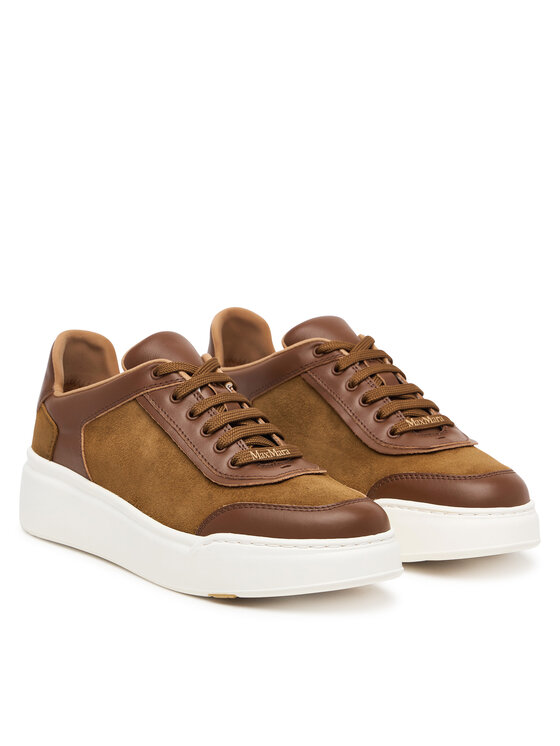Max Mara Max Mara Sneakersy Isuede 2624766031 Beżowy