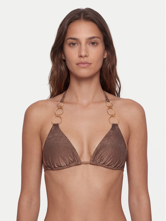 Guess Guess Vrchní část bikin E6GJ11 KF600 Hnědá