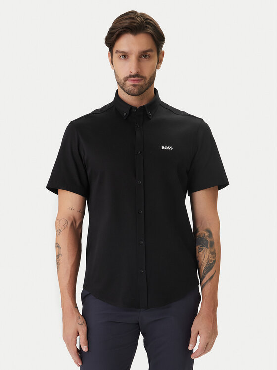 BOSS Cămașă ST Motion 50555951 Negru Regular Fit