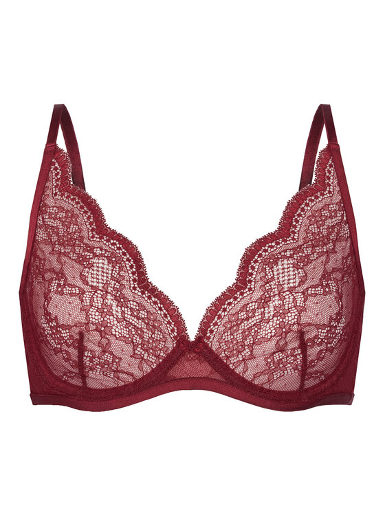 Hunkemöller Biustonosz z fiszbiną 206365 Czerwony