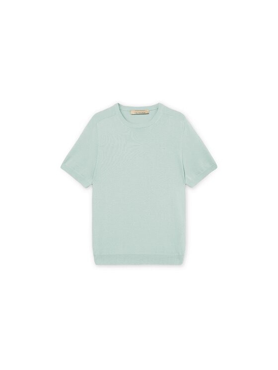 Trussardi Trussardi Sweter M0618000066N014 Turkusowy Regular Fit