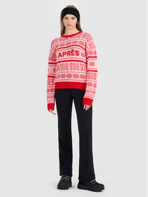 4F 4F Sweter casual Czerwony Regular Fit