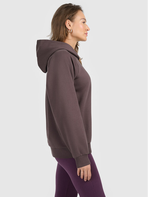 4F 4F Bluza BASIC+ Brązowy jasny Loose Fit
