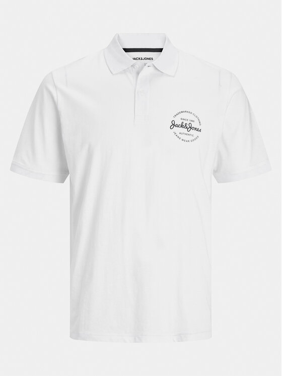 Jack&Jones Jack&Jones Polo Forest 12248621 Biały Standard Fit