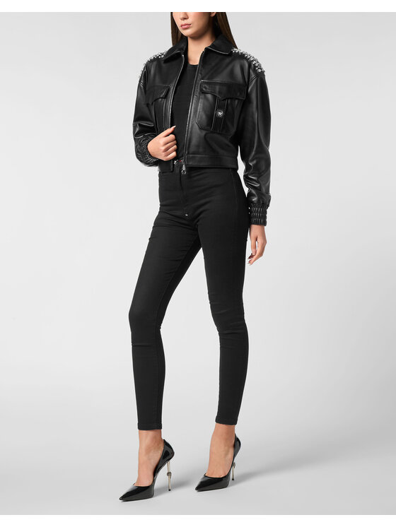 PHILIPP PLEIN PHILIPP PLEIN Giacca di pelle 26385 Nero