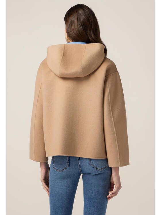 Oltre Oltre Cappotto 0048J000086N012 Écru Boxy Fit