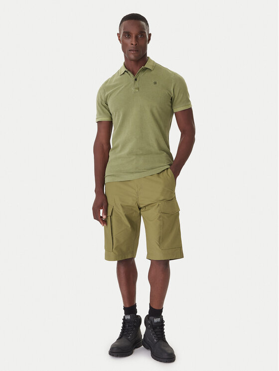 G-Star Raw G-Star Raw Polo marškinėliai Dunda D11595-D756 Žalia Slim Fit