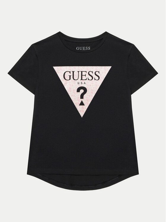 Guess Guess Tricou J5RI18 K6YW4 Negru Regular Fit