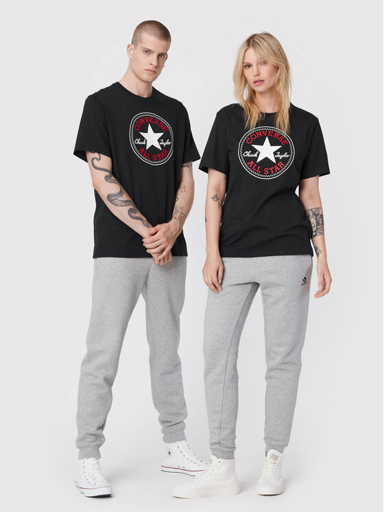 Converse Converse T-Shirt Unisex 10024064-A02 Czarny Standard Fit