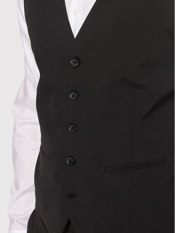 Selected Homme Selected Homme Γιλέκο Κοστουμιού Logan 16052660 Μαύρο Slim Fit