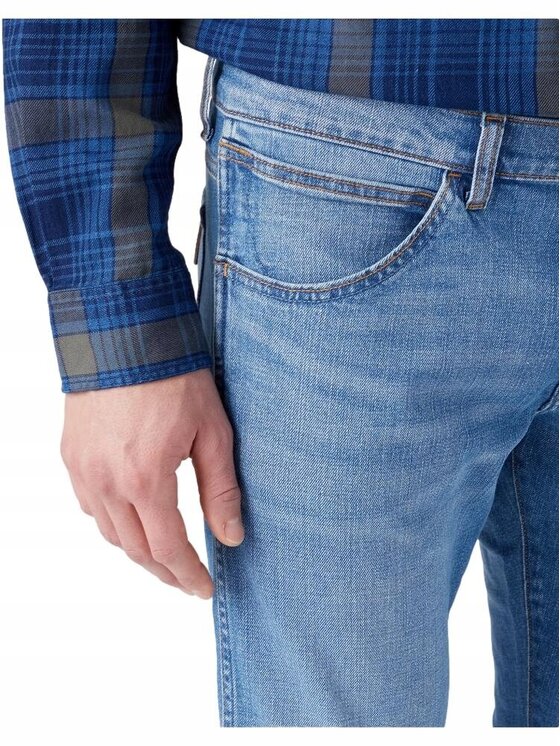 Wrangler Wrangler Jeansy BRYSON Niebieski Skinny Fit