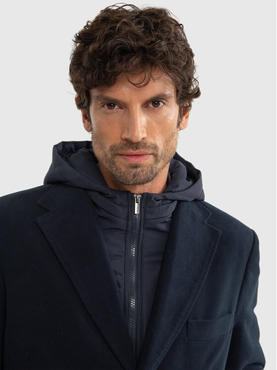 BIG STAR BIG STAR Trencz STREFIG_403_130 Granatowy Classic Fit